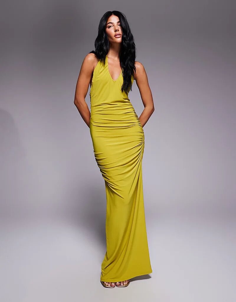 Длинное платье ASOS DESIGN с драпировкой на шее и сборками оливкового цвета
Длинное платье ASOS DESIGN с драпировкой на шее и сборками оливкового цвета