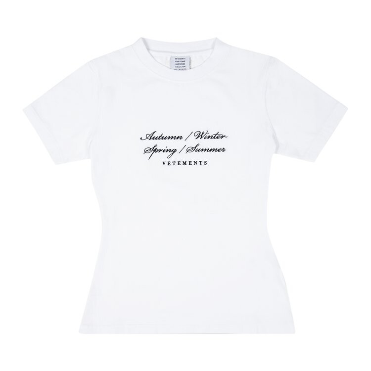 Футболка Vetements 4 Seasons Embroidered Logo Fitted 'White', белый
Футболка Vetements 4 Seasons Embroidered Logo Fitted 'White', белый