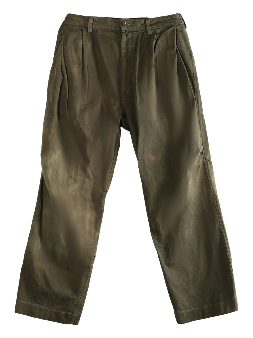 Брюки прямого кроя с защипами Ziggy Chen, зеленый
Брюки прямого кроя с защипами Ziggy Chen, зеленый