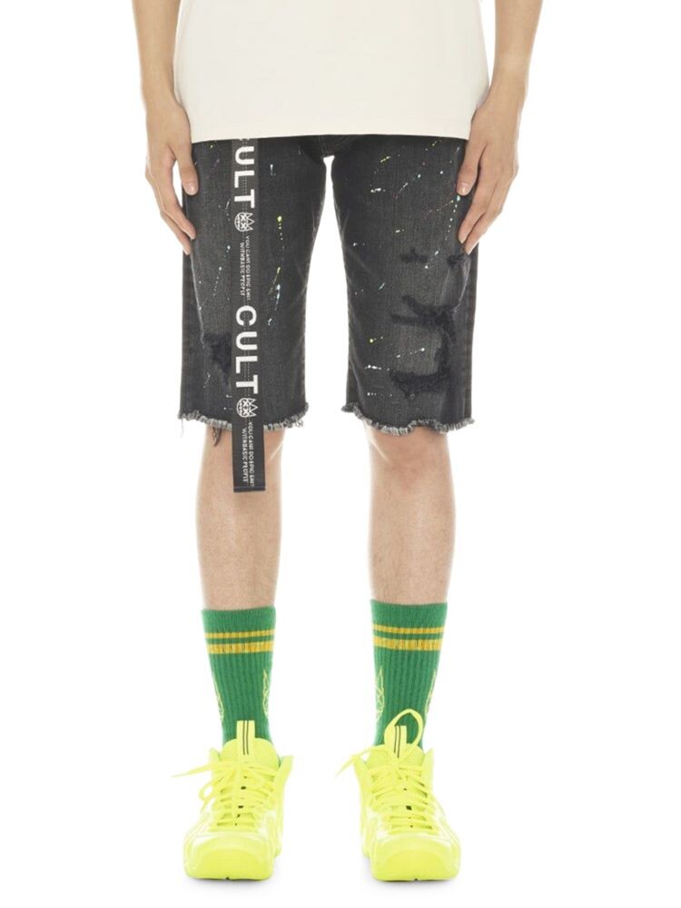 Джинсовые шорты узкого кроя с потертостями и поясом Cult Of Individuality, черный
Джинсовые шорты узкого кроя с потертостями и поясом Cult Of Individuality, черный