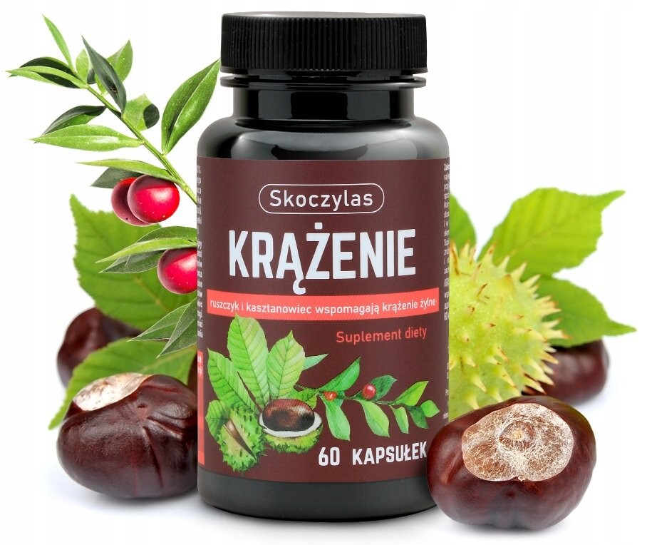 Skoczylas, Кровообращение, Метла мясника, Диосмин, Флавоноиды конского каштана, Биологически активная добавка, 60 шт
Skoczylas, Кровообращение, Метла мясника, Диосмин, Флавоноиды конского каштана, Биологически активная добавка, 60 шт