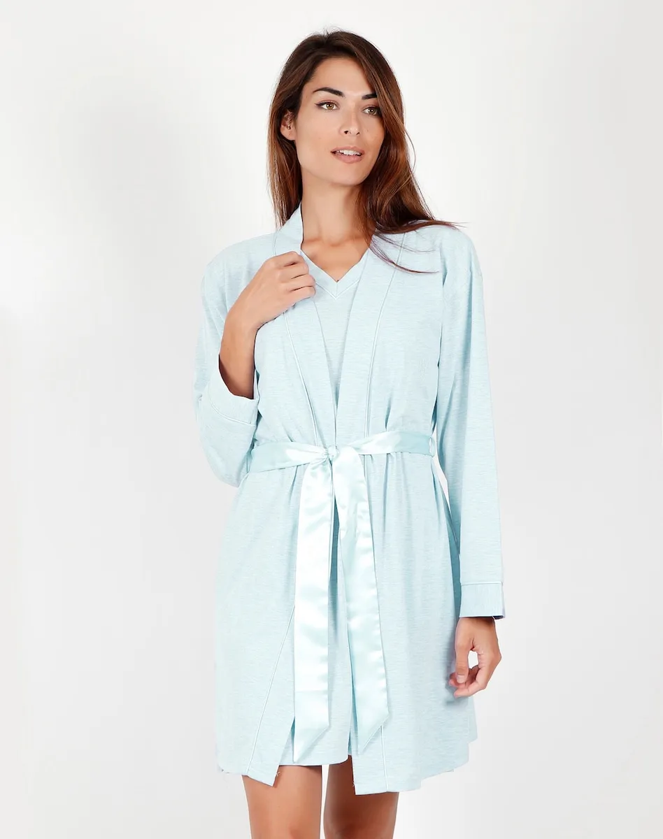 Женский хлопковый халат с длинным рукавом синего цвета Admas, светло-голубой
Женский хлопковый халат с длинным рукавом синего цвета Admas, светло-голубой