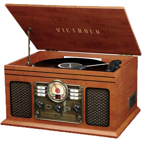 Музыкальный центр Victrola VTA-754B 8-в-1 с проигрывателем винила (красное дерево)
Музыкальный центр Victrola VTA-754B 8-в-1 с проигрывателем винила (красное дерево)