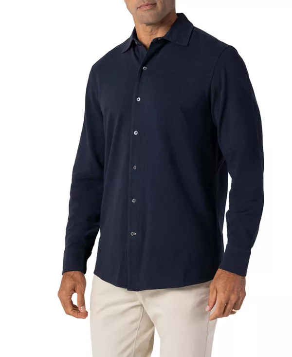 Вязаная рубашка с длинным рукавом Foster Robert Talbott, синий
Вязаная рубашка с длинным рукавом Foster Robert Talbott, синий