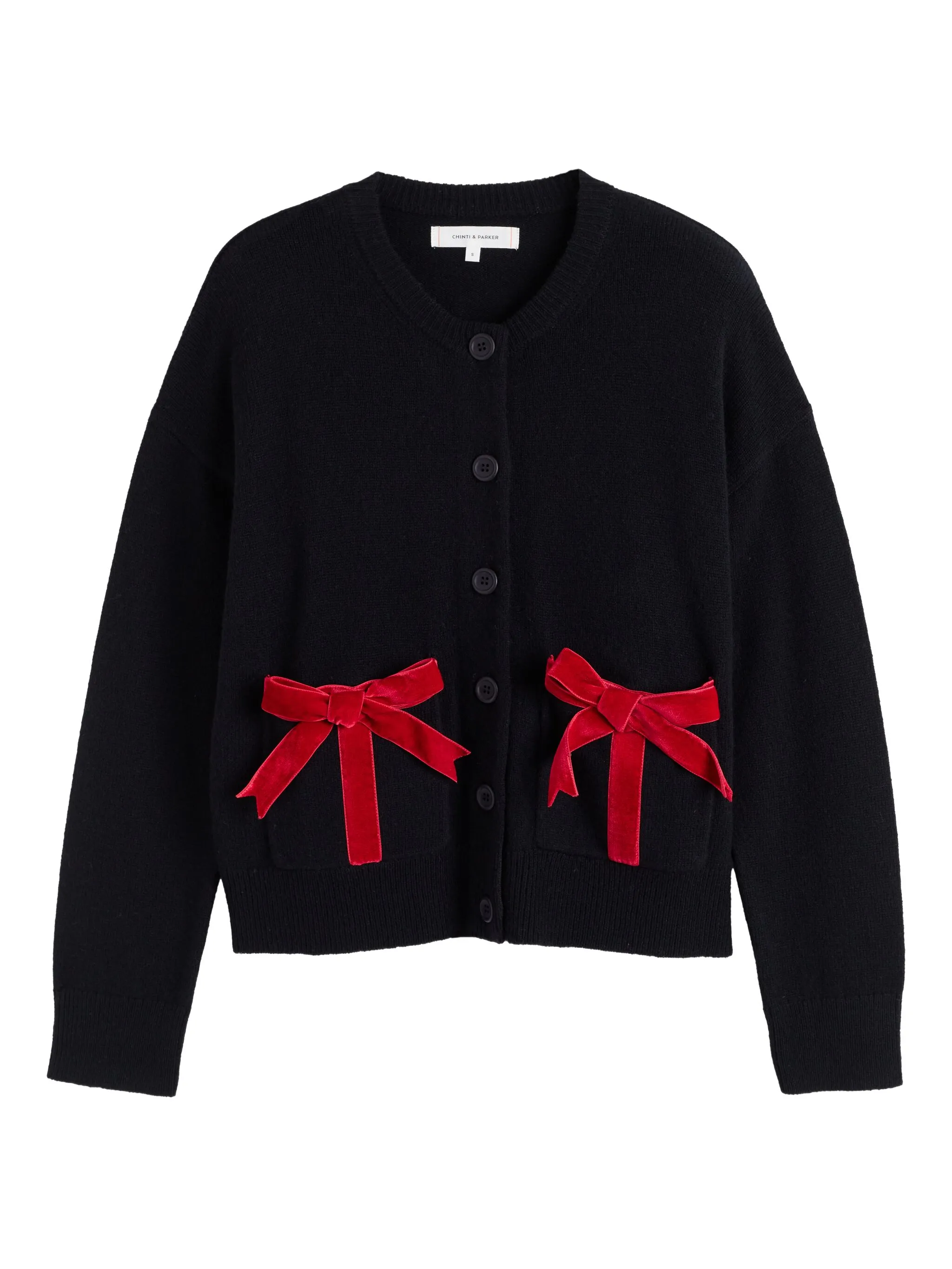 Кардиган с бархатным бантом Chinti & Parker, черный
Кардиган с бархатным бантом Chinti & Parker, черный