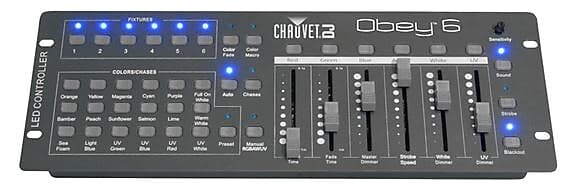 Контроллер освещения Chauvet Obey 6 Universal DMX Light Controller
Контроллер освещения Chauvet Obey 6 Universal DMX Light Controller