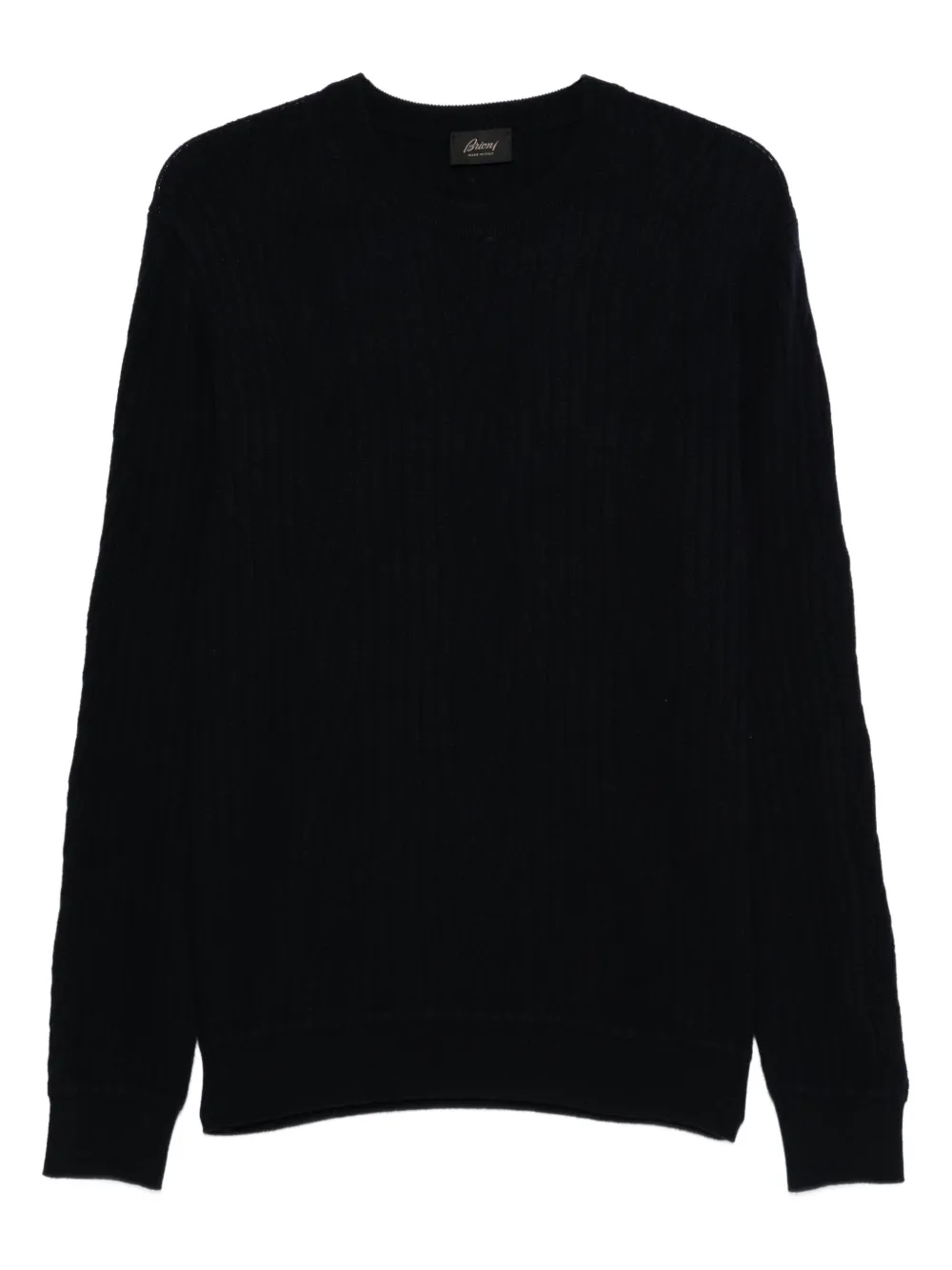 Свитер из смеси шерсти и кашемира в рубчик Brioni, синий
Свитер из смеси шерсти и кашемира в рубчик Brioni, синий