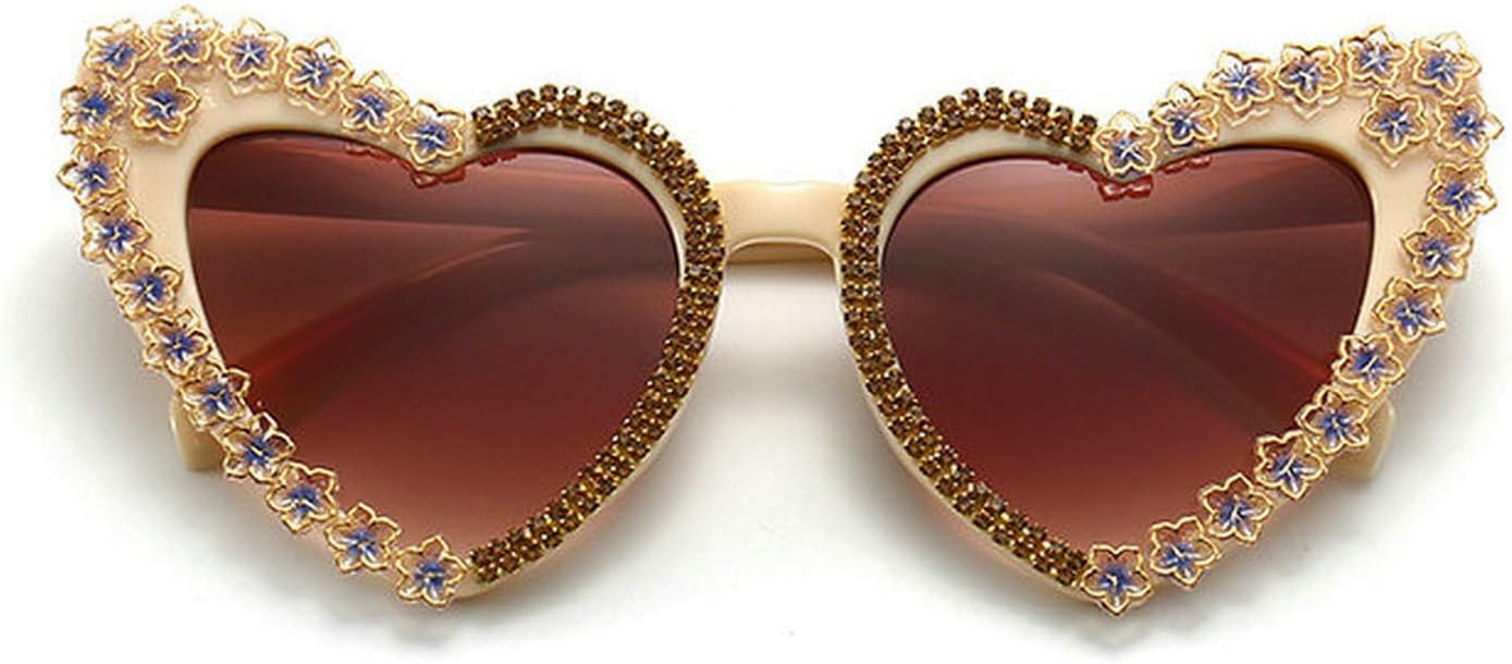 COTIA Уникальные изысканные сверкающие солнцезащитные очки с бриллиантами в форме сердца и цветов, женские, персиковые, с сердечками, модные солнцезащитные очки с блестками, Beige
COTIA Уникальные изысканные сверкающие солнцезащитные очки с бриллиантами в форме сердца и цветов, женские, персиковые, с сердечками, модные солнцезащитные очки с блестками, Beige