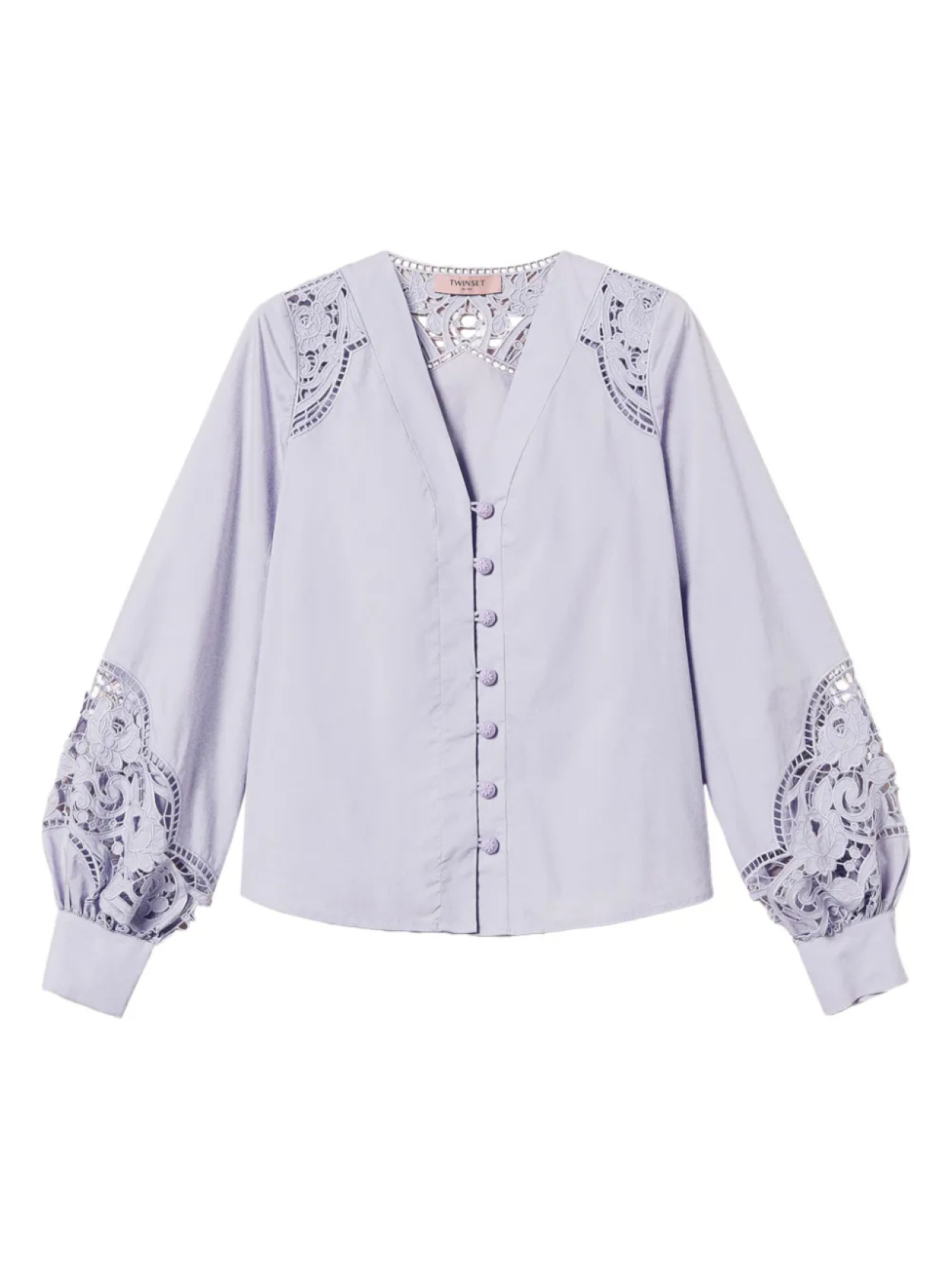 Рубашка с английской вышивкой TWINSET, фиолетовый
Рубашка с английской вышивкой TWINSET, фиолетовый