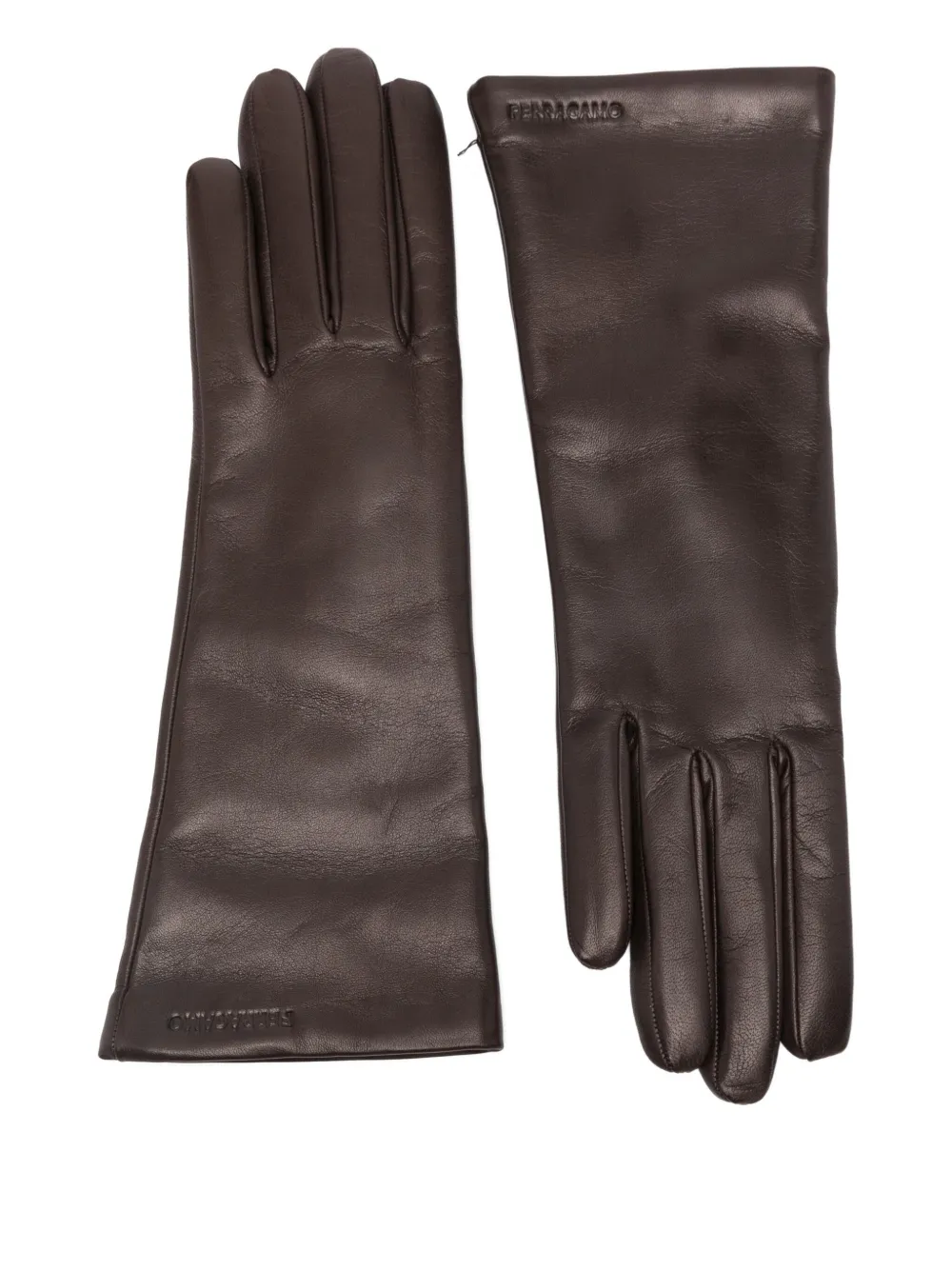 Кожаные перчатки Ferragamo, коричневый
Кожаные перчатки Ferragamo, коричневый