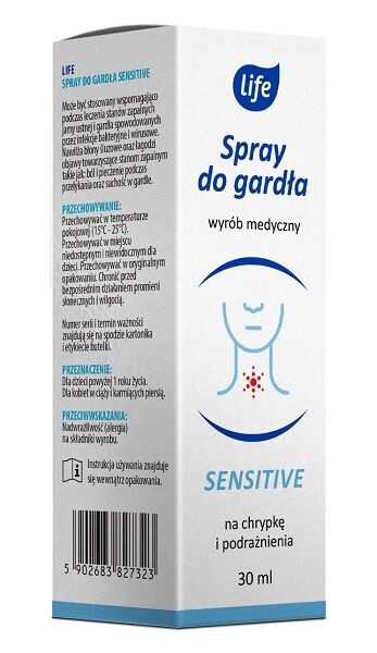 Спрей для полости рта Life Spray Do Gardła Sensitive, 30 мл
Спрей для полости рта Life Spray Do Gardła Sensitive, 30 мл