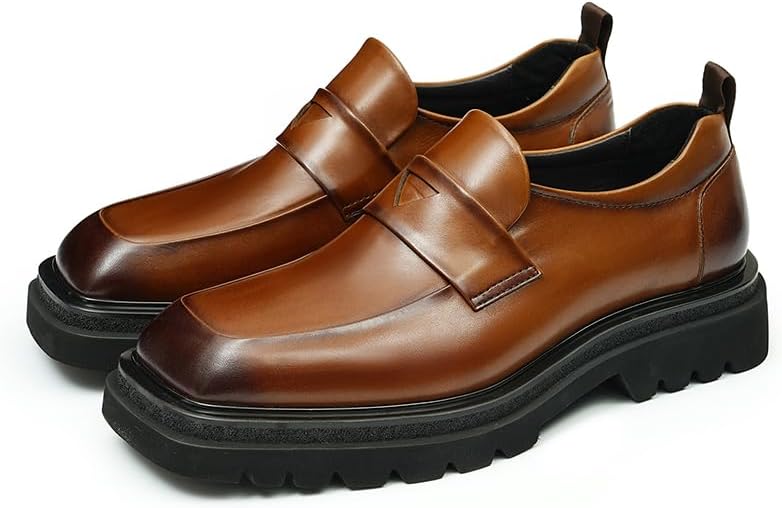 Мужские модные повседневные лоферы - натуральная кожа Neweyesee, коричневый
Мужские модные повседневные лоферы - натуральная кожа Neweyesee, коричневый