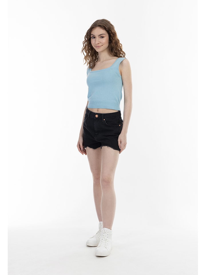 MyMo Светло-голубой вязаный топ
MyMo Светло-голубой вязаный топ