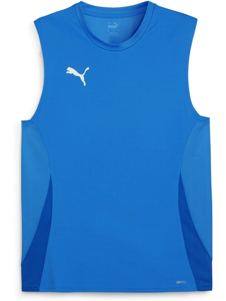 Спортивная футболка TeamGoal Sleeveless Jersey синего цвета Puma
Спортивная футболка TeamGoal Sleeveless Jersey синего цвета Puma
