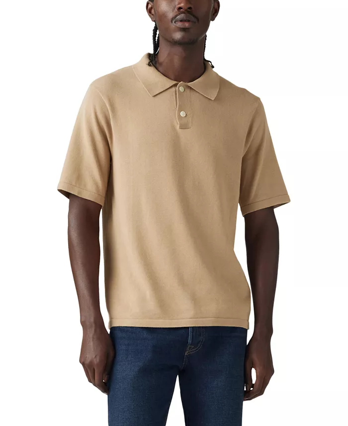 Мужской короткий рукав текстурированный поло-свитер Levi's, коричневый/бежевый
Мужской короткий рукав текстурированный поло-свитер Levi's, коричневый/бежевый