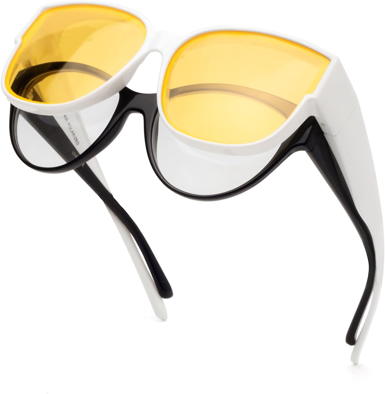 Солнцезащитные очки с поляризованным покрытием, надеваемые поверх обычных очков, женские солнцезащитные очки с защитой от УФ-излучения, легкие Face Shadow, XL White Frame / Night Vision Yellow Lens
Солнцезащитные очки с поляризованным покрытием, надеваемые поверх обычных очков, женские солнцезащитные очки с защитой от УФ-излучения, легкие Face Shadow, XL White Frame / Night Vision Yellow Lens