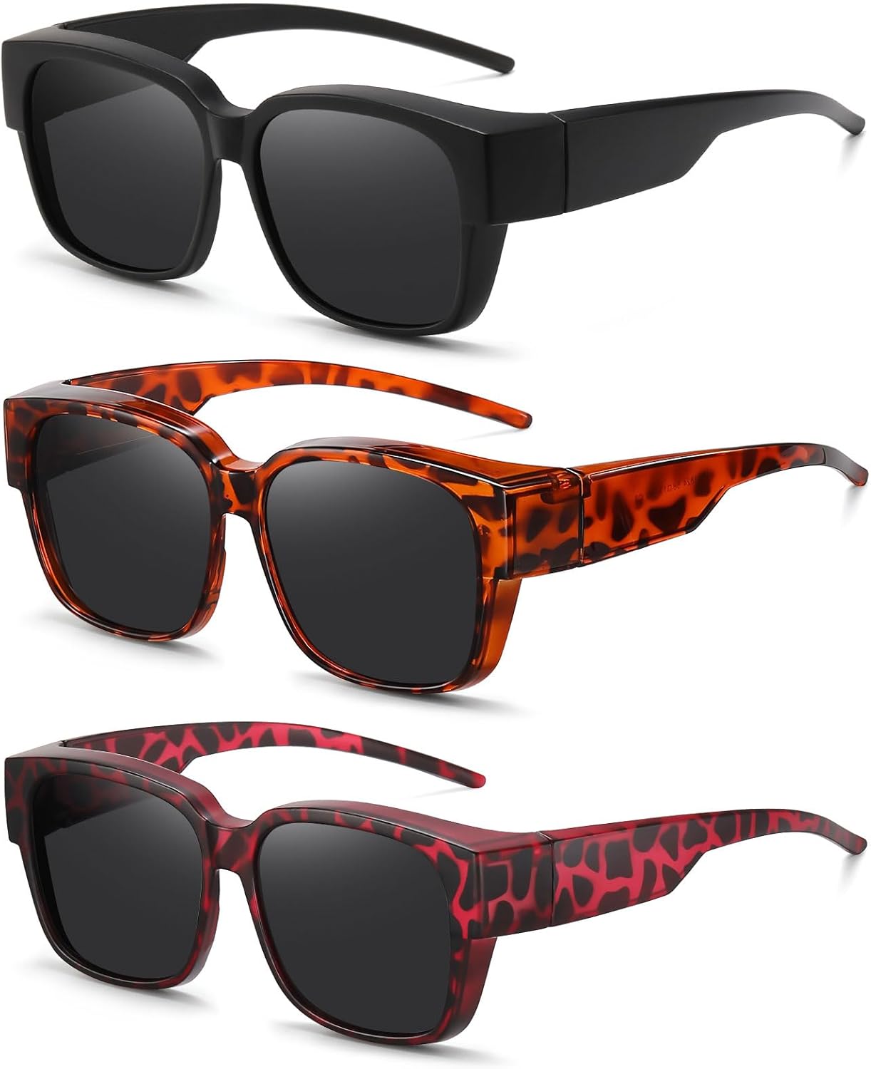 Поляризованные солнцезащитные очки HAOLOTA для мужчин и женщин, модные квадратные очки с обтекаемой формой для вождения и защиты от УФ-излучения, A07 Black/Grey + Tortoise/Grey + Purple Tortoise/Grey
Поляризованные солнцезащитные очки HAOLOTA для мужчин и женщин, модные квадратные очки с обтекаемой формой для вождения и защиты от УФ-излучения, A07 Black/Grey + Tortoise/Grey + Purple Tortoise/Grey