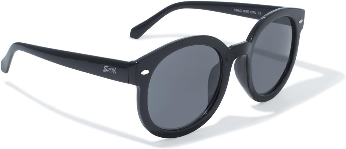 Солнцезащитные очки Swag Nite Owl Round для женщин с защитой UV400, поликарбонатные линзы с защитой от царапин, модная классическая черная оправа, дымчатые линзы, Black
Солнцезащитные очки Swag Nite Owl Round для женщин с защитой UV400, поликарбонатные линзы с защитой от царапин, модная классическая черная оправа, дымчатые линзы, Black