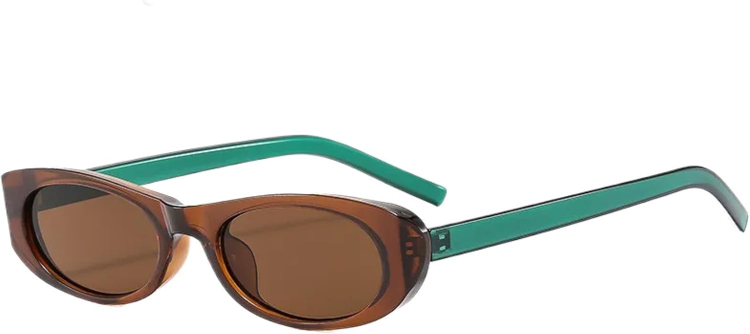 Солнцезащитные очки с защитой от УФ-излучения UV400 | Маленькая овальная оправа в стиле панк | Для женщин и мужчин, для занятий спортом на открытом воздухе и вождения DSVIGF, Brown Brown
Солнцезащитные очки с защитой от УФ-излучения UV400 | Маленькая овальная оправа в стиле панк | Для женщин и мужчин, для занятий спортом на открытом воздухе и вождения DSVIGF, Brown Brown