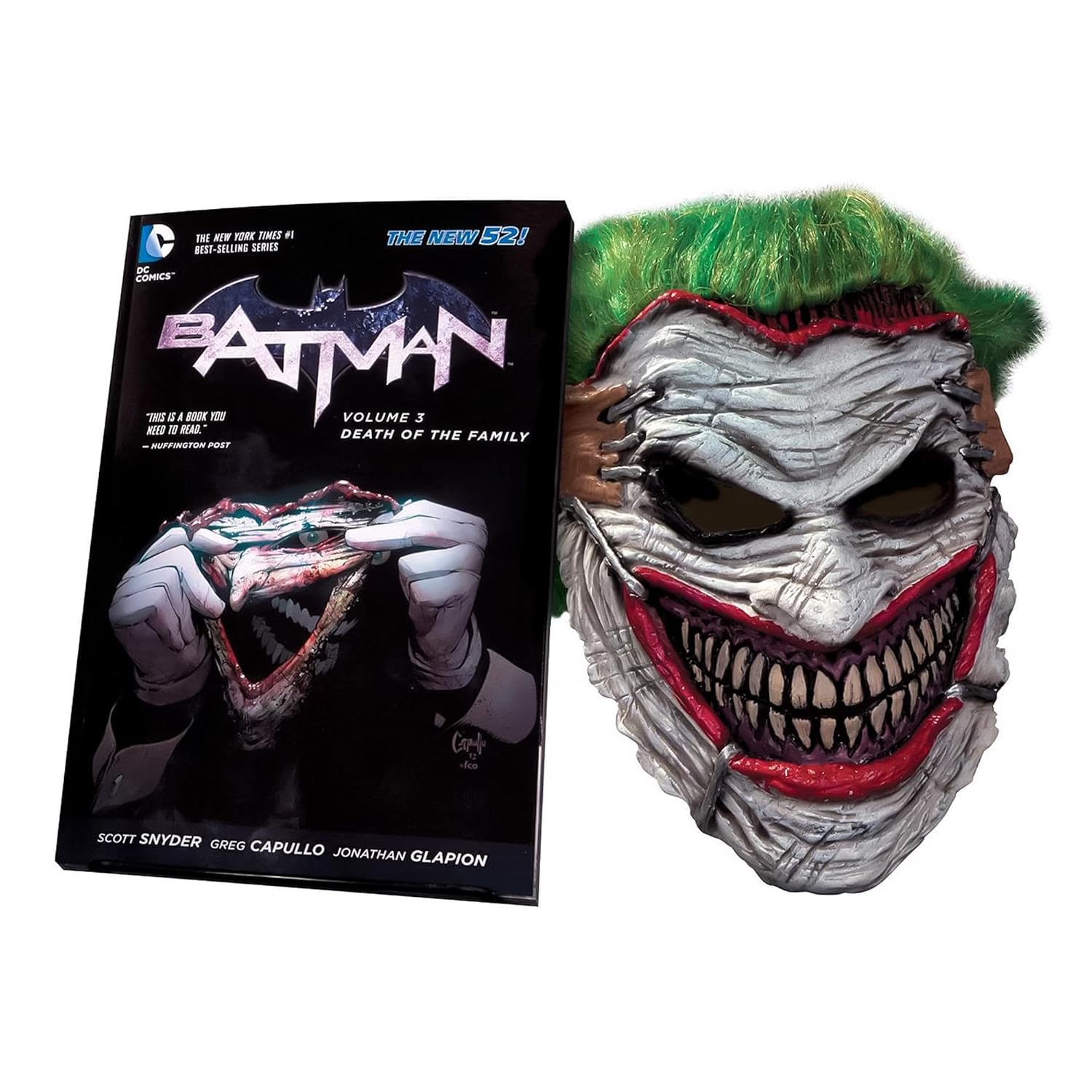 Batman: Death of the Family Book and Joker Mask Set (DC Comics)
Batman: Death of the Family Book and Joker Mask Set (DC Comics)