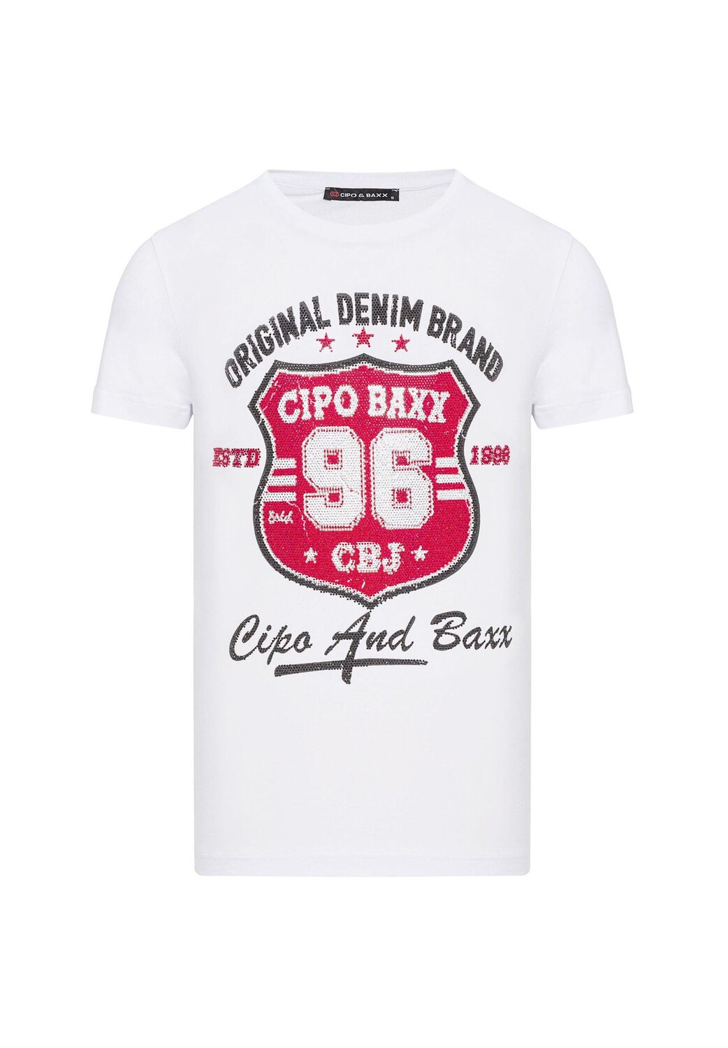 Футболка с крутым принтом спереди CIPO & BAXX, белый
Футболка с крутым принтом спереди CIPO & BAXX, белый