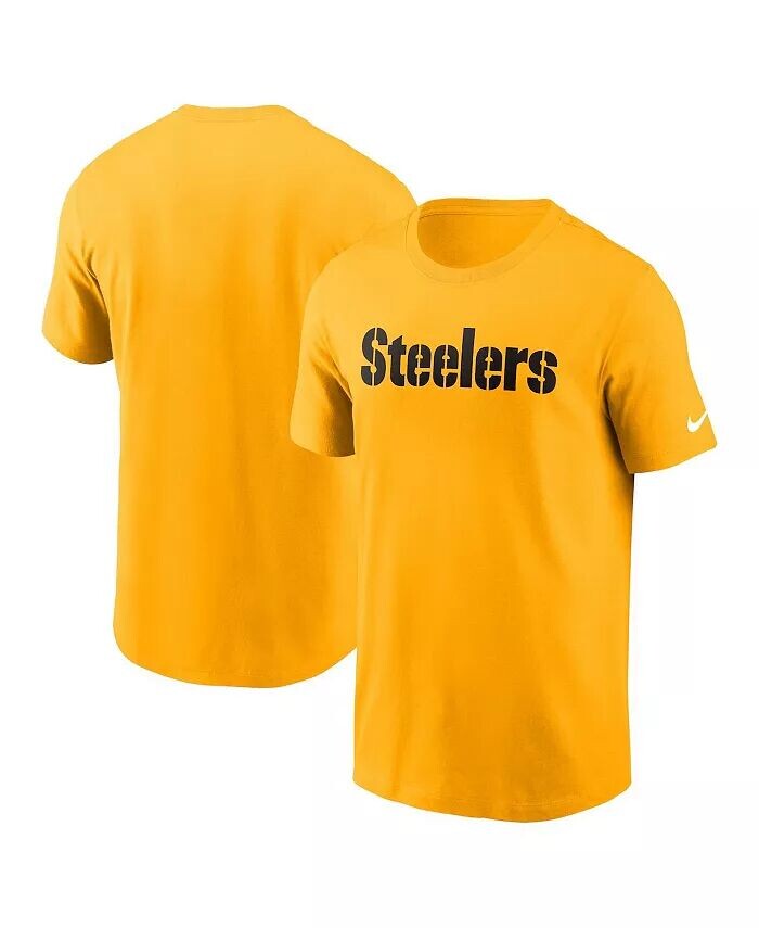Мужская золотая футболка Pittsburgh Steelers Primetime Wordmark Essential Nike, золотой
Мужская золотая футболка Pittsburgh Steelers Primetime Wordmark Essential Nike, золотой