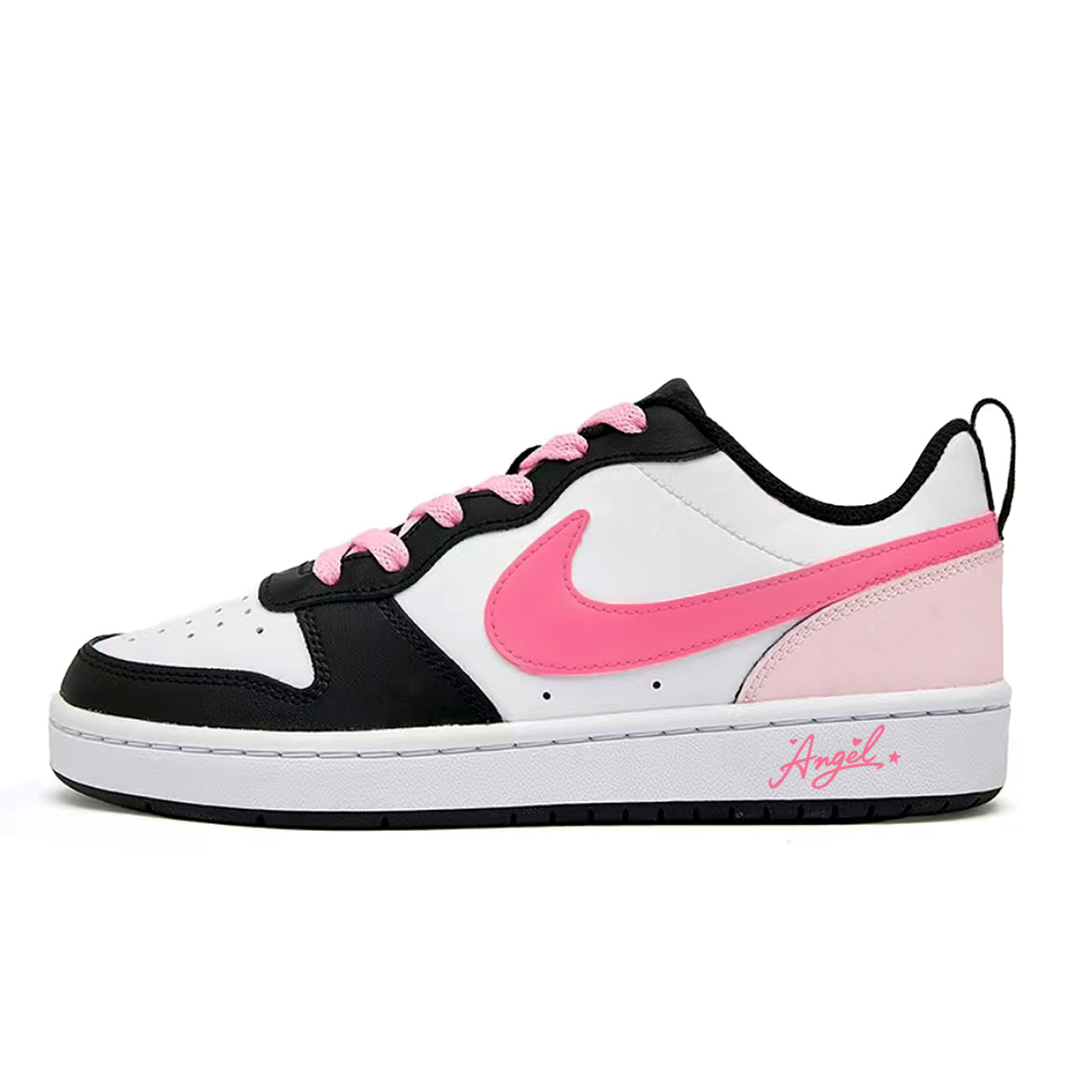 Nike Городские скейтерские кроссовки Court Borough в стиле urban chic, устойчивые к истиранию, низкие, черно-розово-белые, детские
Nike Городские скейтерские кроссовки Court Borough в стиле urban chic, устойчивые к истиранию, низкие, черно-розово-белые, детские