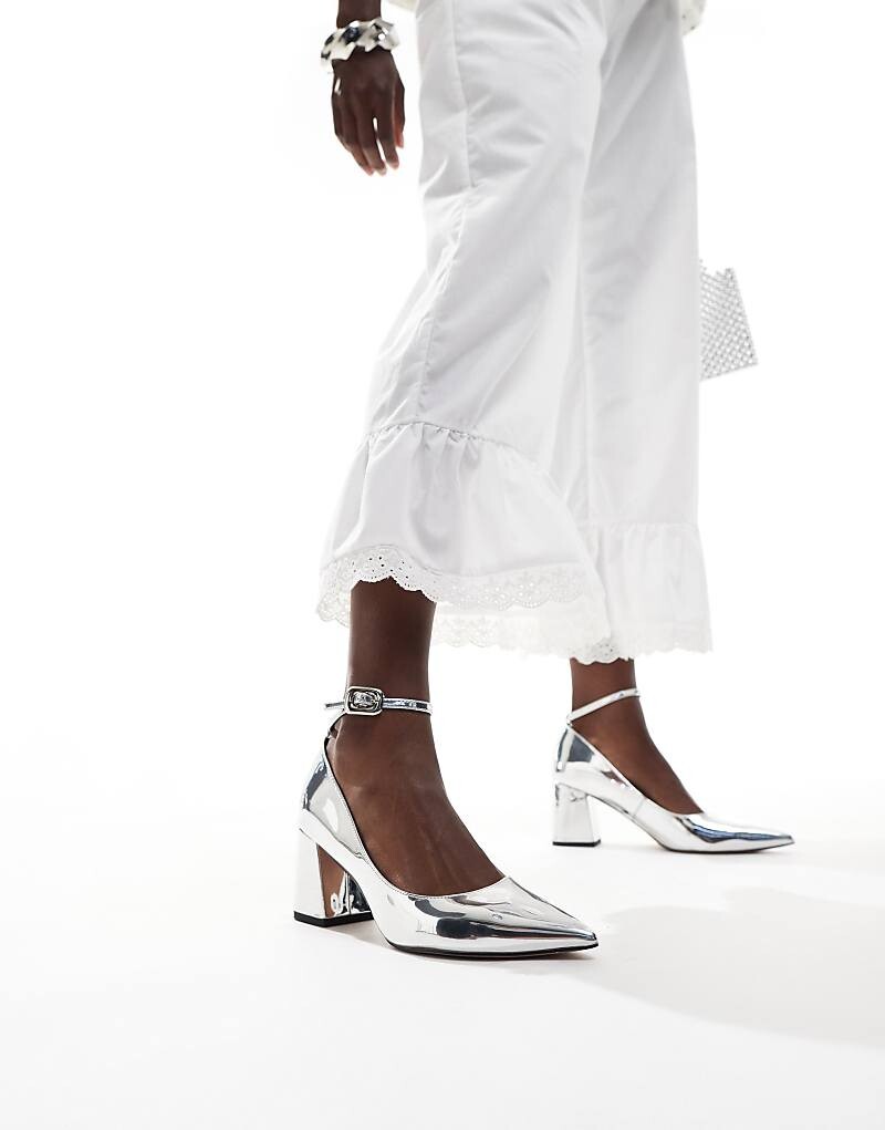 ASOS DESIGN – Security – Серебристые туфли на среднем каблуке
ASOS DESIGN – Security – Серебристые туфли на среднем каблуке