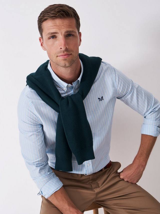 Тимсли оксфордская рубашка из хлопка Regular Fit в полоску Crew Clothing, Ocean Blue
Тимсли оксфордская рубашка из хлопка Regular Fit в полоску Crew Clothing, Ocean Blue