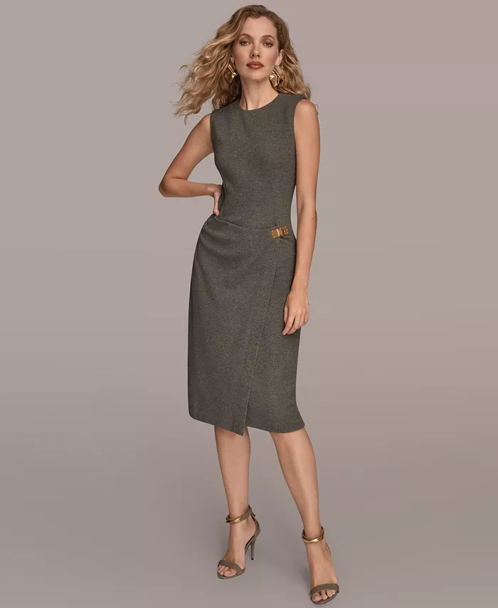 Женское платье-футляр миди без рукавов с имитацией запаха Donna Karan New York
Женское платье-футляр миди без рукавов с имитацией запаха Donna Karan New York