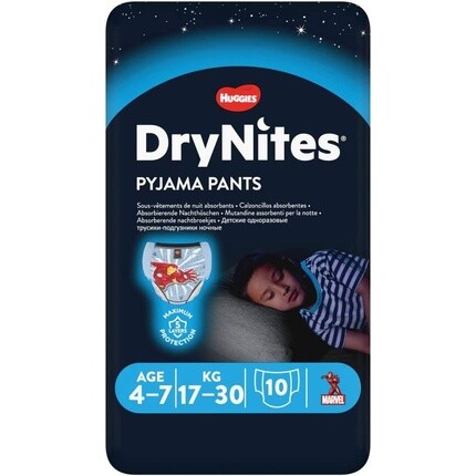 Пижамные штаны Huggies DryNites для детей 4–7 лет, 10 шт.
Пижамные штаны Huggies DryNites для детей 4–7 лет, 10 шт.