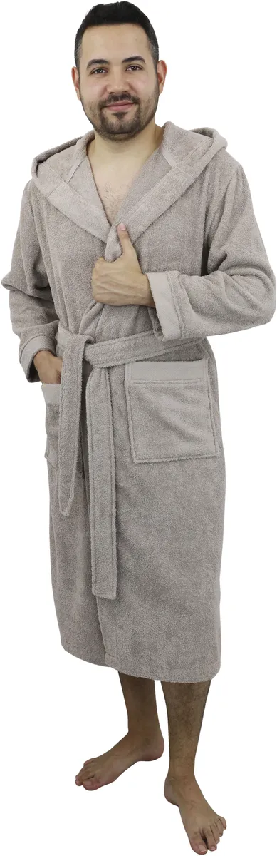 Халат унисекс Leonique "Tailles" (1 шт.), длинный халат для мужчин и женщин, 100% хлопок, XS-3XL, бежевый
Халат унисекс Leonique "Tailles" (1 шт.), длинный халат для мужчин и женщин, 100% хлопок, XS-3XL, бежевый