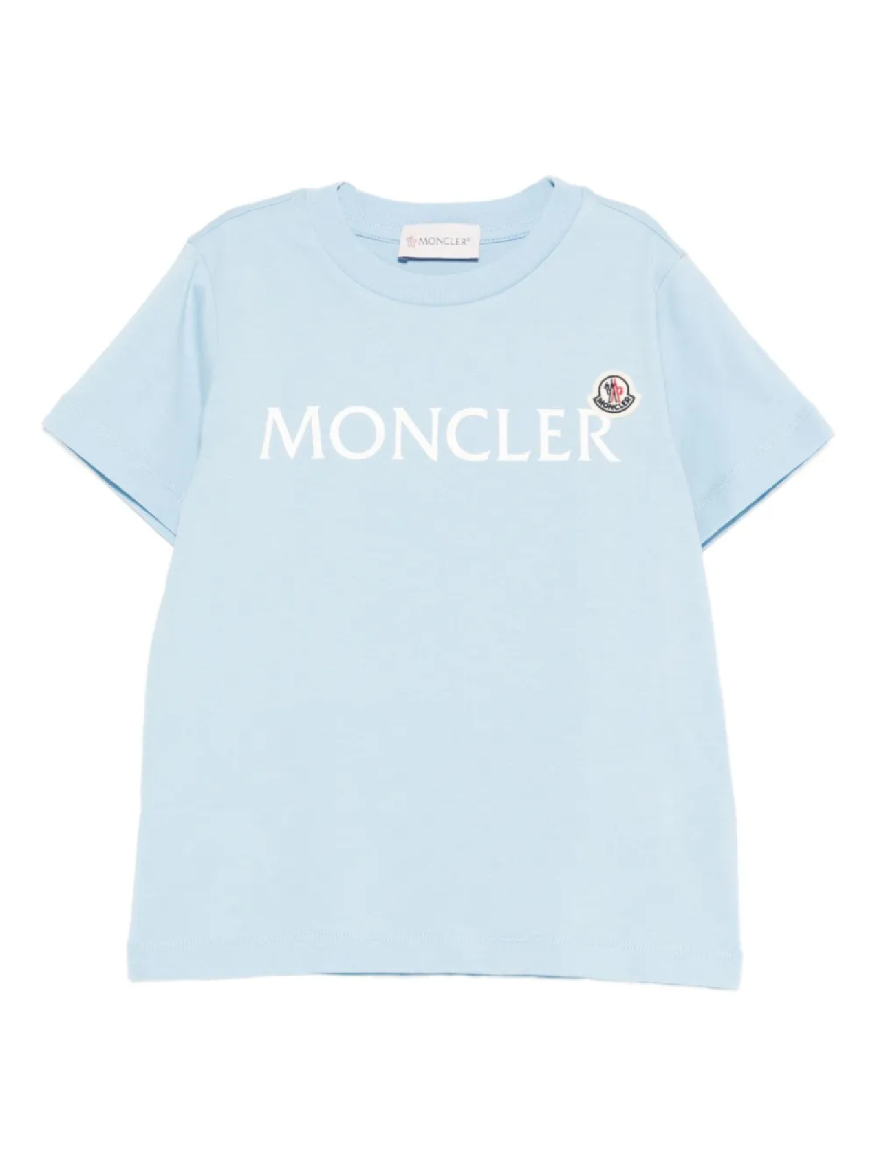 Футболка из хлопка с логотипом Moncler Enfant, синий 
Футболка из хлопка с логотипом Moncler Enfant, синий