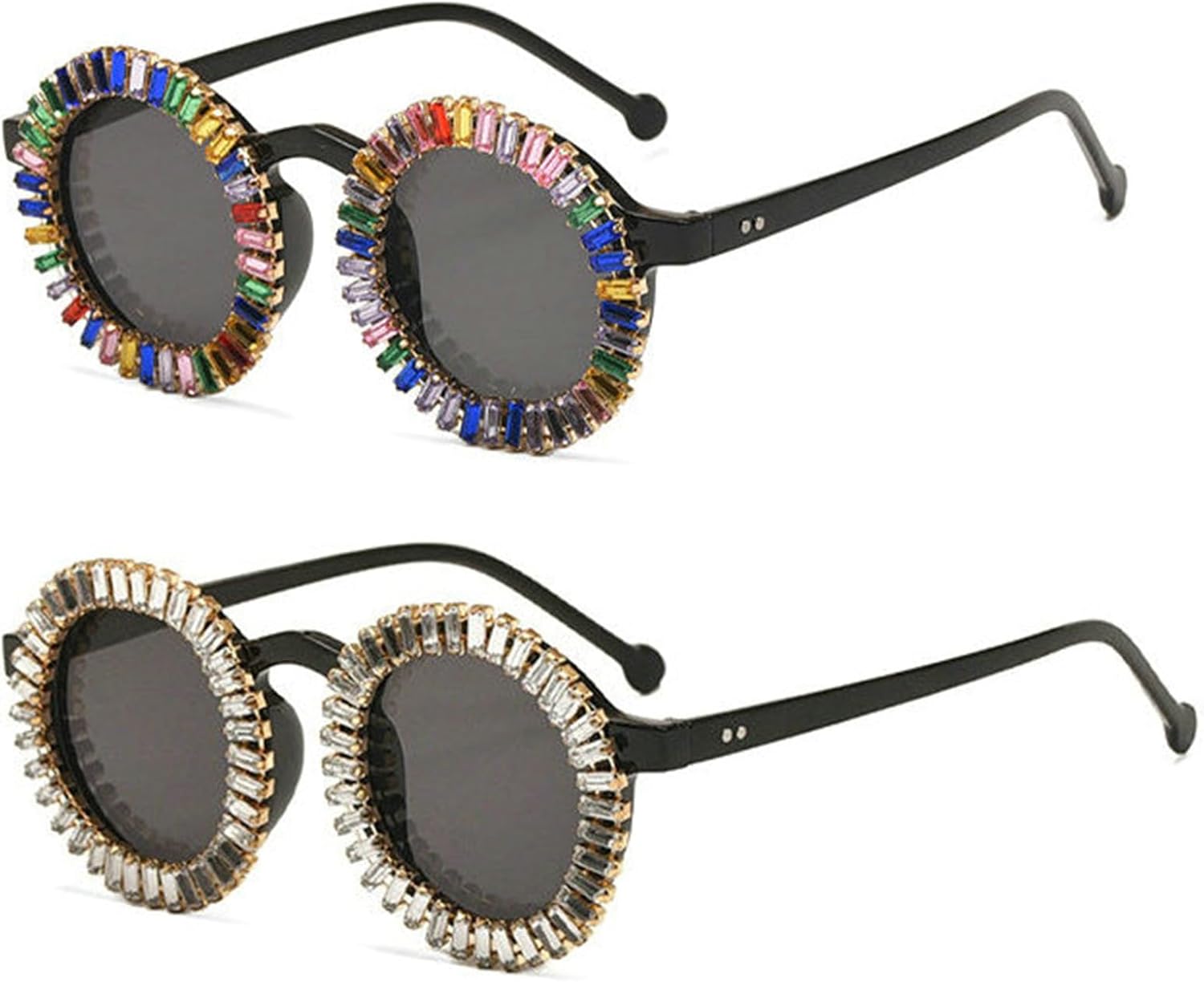 Willochra Модные солнцезащитные очки со стразами, женские солнцезащитные очки с кристаллами и бриллиантами, разноцветные круглые солнцезащитные очки с блестками, 2pcs-black White&black Colorful
Willochra Модные солнцезащитные очки со стразами, женские солнцезащитные очки с кристаллами и бриллиантами, разноцветные круглые солнцезащитные очки с блестками, 2pcs-black White&black Colorful