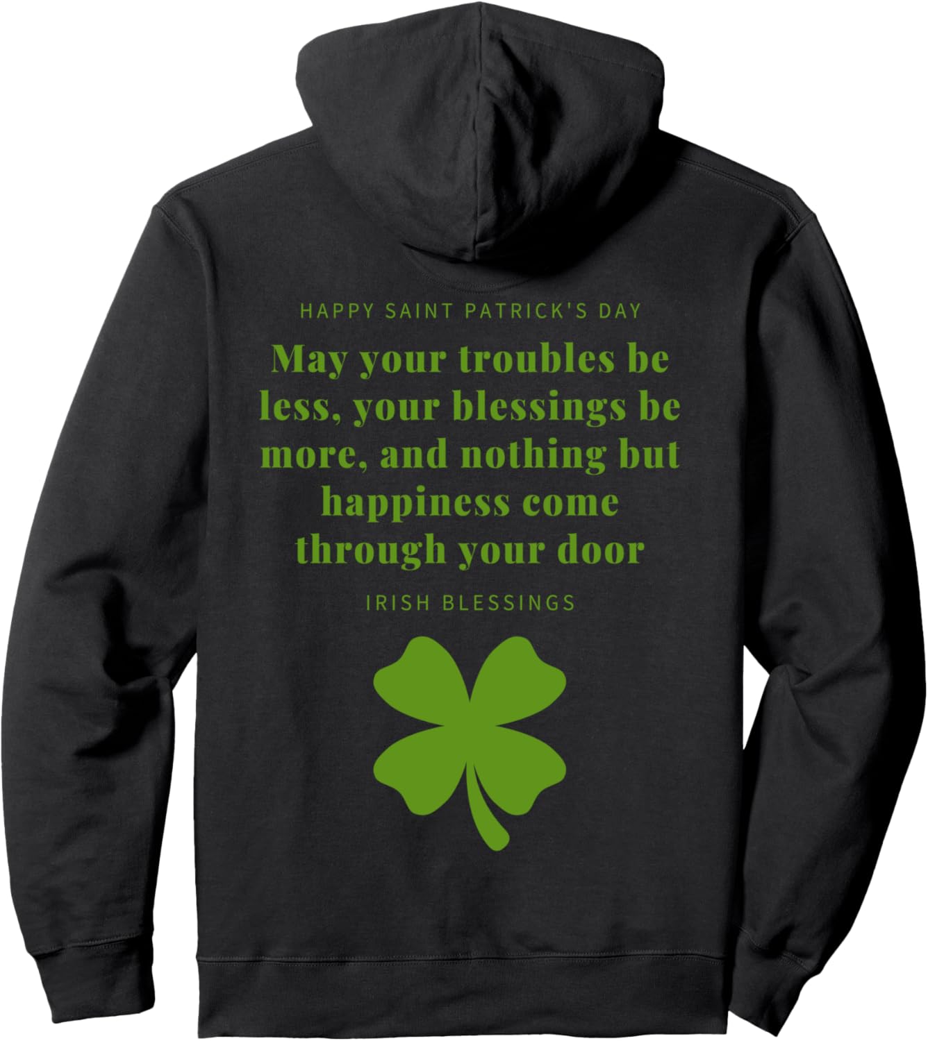 Толстовка с надписью «Ирландское благословение» ко Дню Святого Патрика Saint Patrick'S Day Store, черный
Толстовка с надписью «Ирландское благословение» ко Дню Святого Патрика Saint Patrick'S Day Store, черный