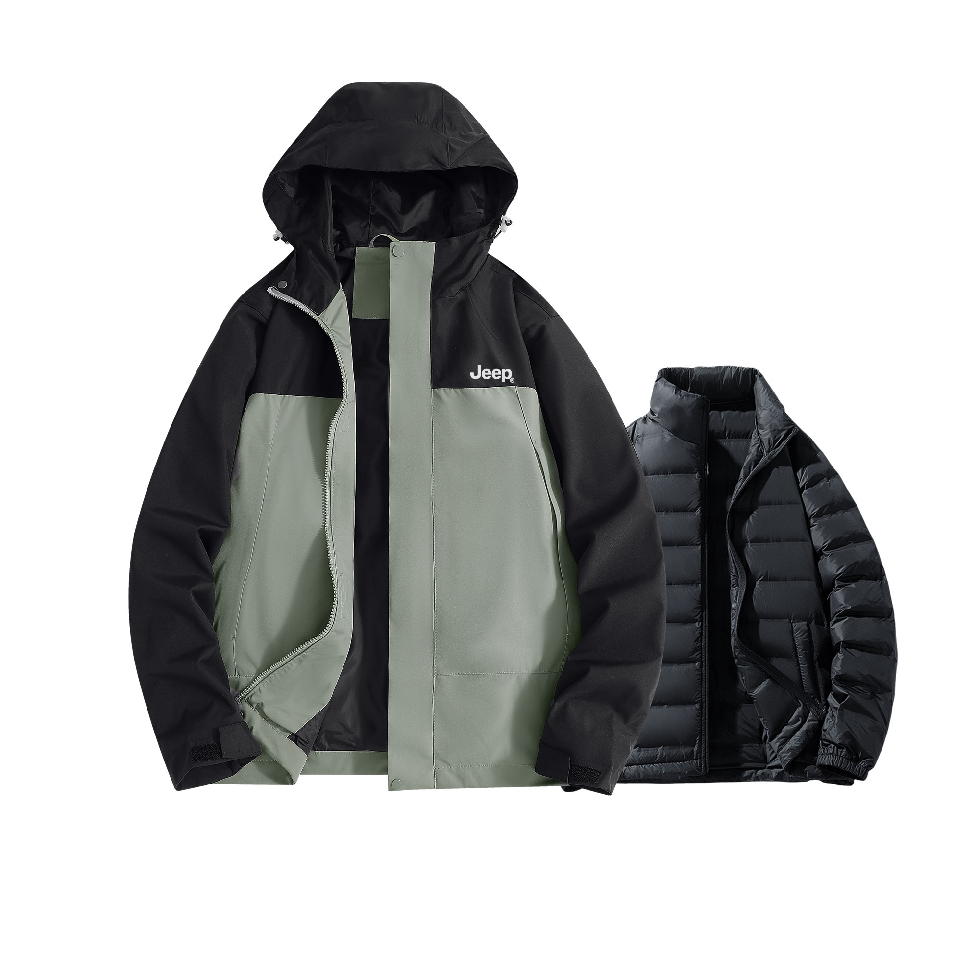 Jeep Куртка Unisex, Gray Green (with Down Lining)
Jeep Куртка Unisex, Gray Green (with Down Lining)