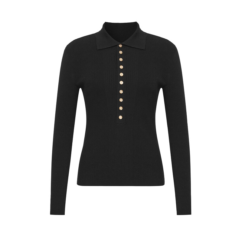 Свитер Deep Breath с металлической пряжкой, черный
Свитер Deep Breath с металлической пряжкой, черный