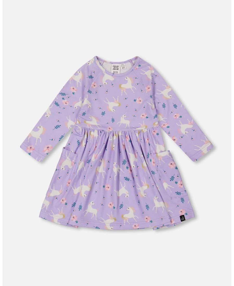Трикотажное платье для девочек постарше с карманами, сиреневый с принтом единорога Deux par Deux, Lilac unicorn print
Трикотажное платье для девочек постарше с карманами, сиреневый с принтом единорога Deux par Deux, Lilac unicorn print