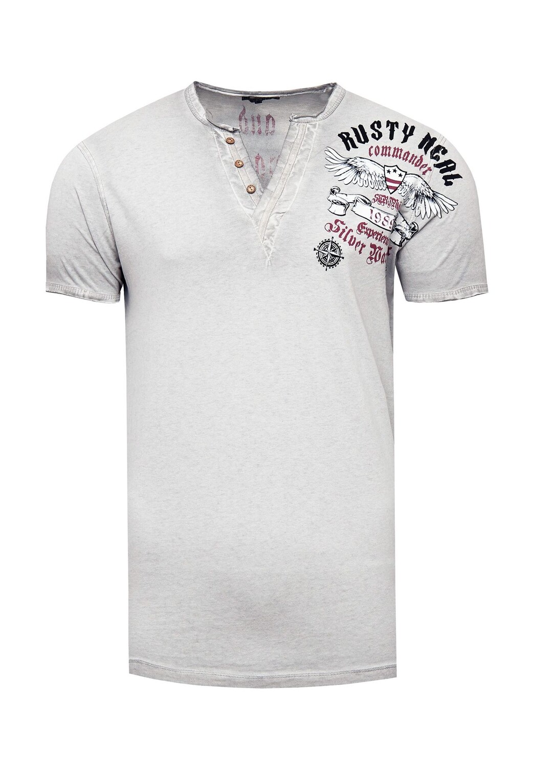 Футболка с модной планкой на пуговицах RUSTY NEAL, серый
Футболка с модной планкой на пуговицах RUSTY NEAL, серый