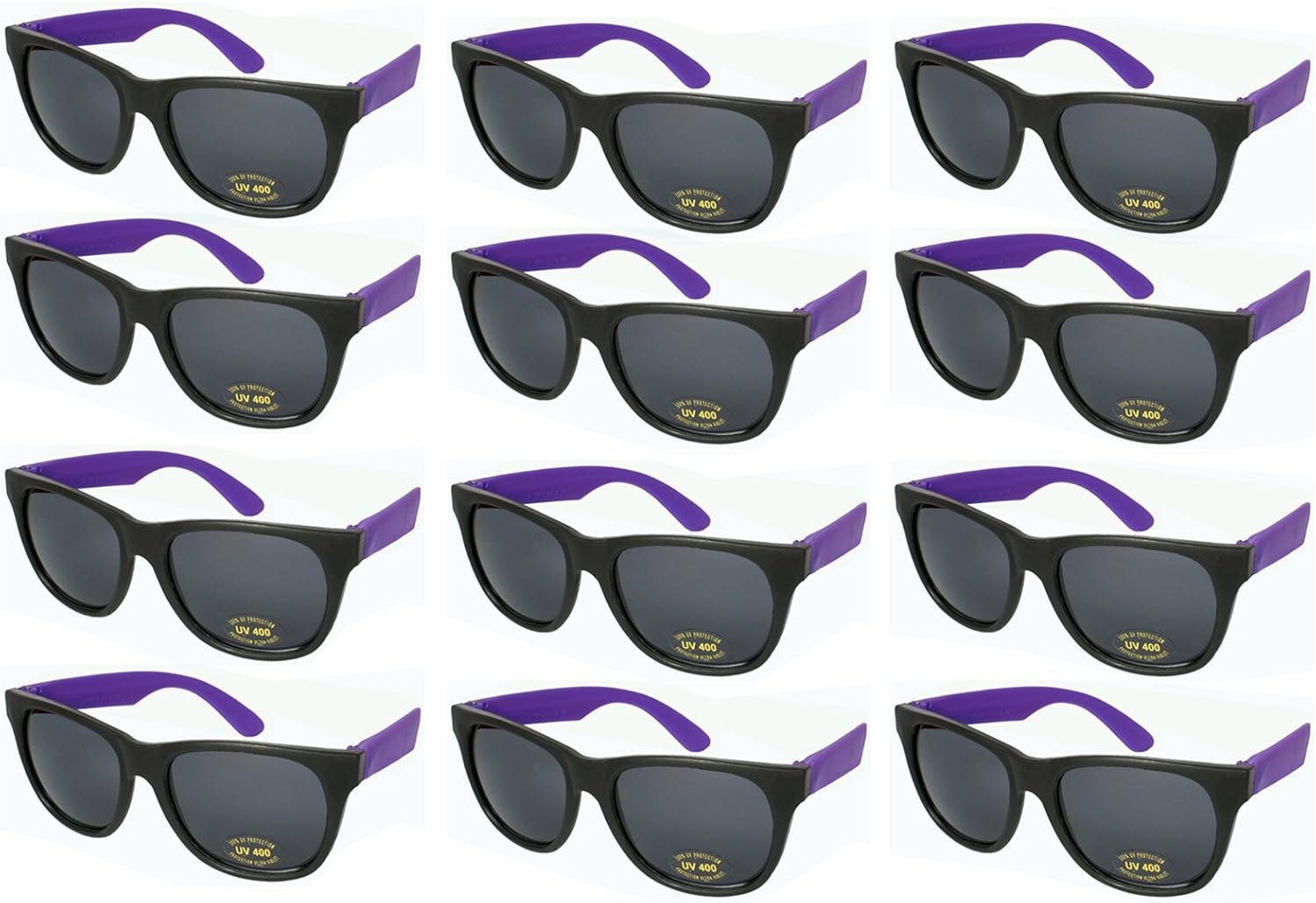 EDGEIWEAR, набор из 12 неоновых солнцезащитных очков в стиле 80-х для вечеринок, размеры для взрослых и детей, сертифицированы по стандарту CPSIA, не содержат свинца (Pb), Black Frame / Purple Temple
EDGEIWEAR, набор из 12 неоновых солнцезащитных очков в стиле 80-х для вечеринок, размеры для взрослых и детей, сертифицированы по стандарту CPSIA, не содержат свинца (Pb), Black Frame / Purple Temple