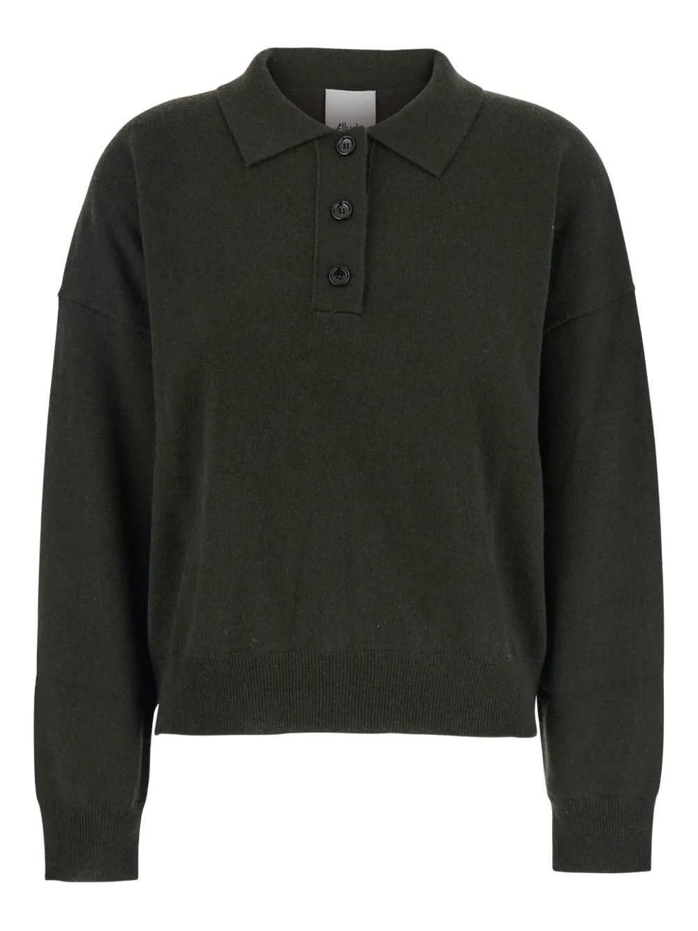 Шерстяной топ-поло с заостренным воротником ALLUDE, зеленый
Шерстяной топ-поло с заостренным воротником ALLUDE, зеленый