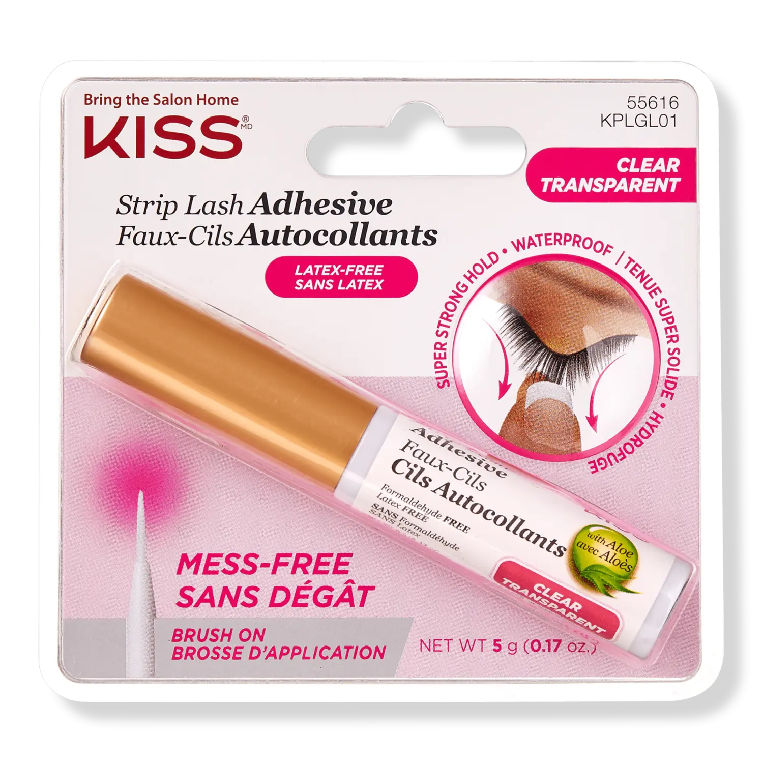 Накладные ресницы с кисточкой для нанесения клеем Kiss, Clear
Накладные ресницы с кисточкой для нанесения клеем Kiss, Clear