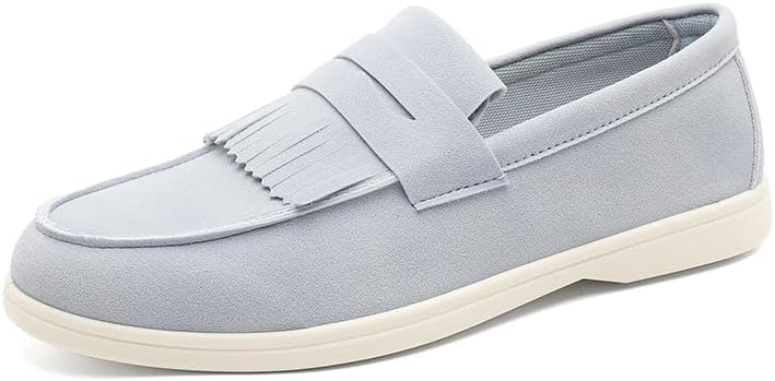 Мужские замшевые лоферы с бахромой, повседневные слипоны с легкой удобной подошвой Generic, небесно-голубой
Мужские замшевые лоферы с бахромой, повседневные слипоны с легкой удобной подошвой Generic, небесно-голубой