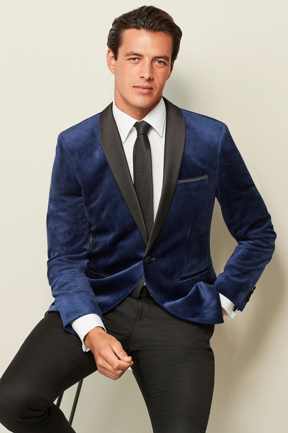 Темно-синий бархатный пиджак Next, синий
Темно-синий бархатный пиджак Next, синий