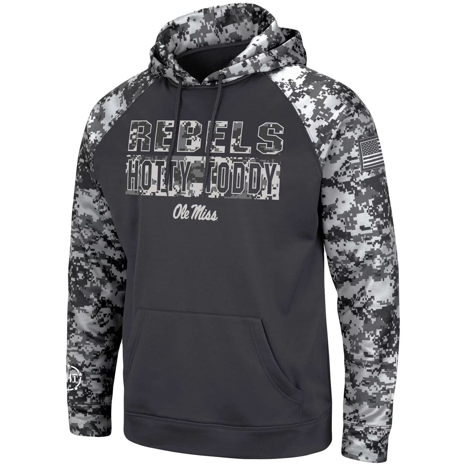 Мужской темно-серый пуловер с капюшоном Ole Miss Rebels OHT Military Appreciation Digital Camo Colosseum
Мужской темно-серый пуловер с капюшоном Ole Miss Rebels OHT Military Appreciation Digital Camo Colosseum