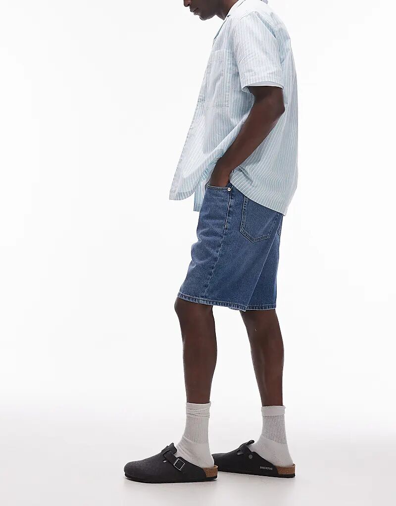 Свободные джинсовые шорты ONLY & SONS с эффектом потертости, средне-синего цвета
Свободные джинсовые шорты ONLY & SONS с эффектом потертости, средне-синего цвета