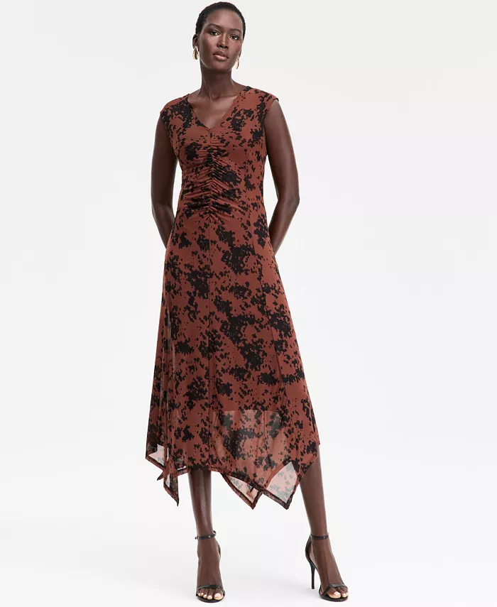 Женское платье с V-образным вырезом и сборками I.N.C. International Concepts, коричневый
Женское платье с V-образным вырезом и сборками I.N.C. International Concepts, коричневый