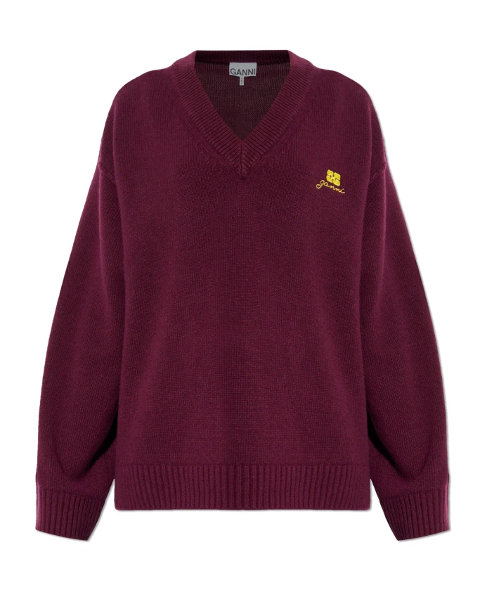 Свитер с логотипом Ganni, красный
Свитер с логотипом Ganni, красный