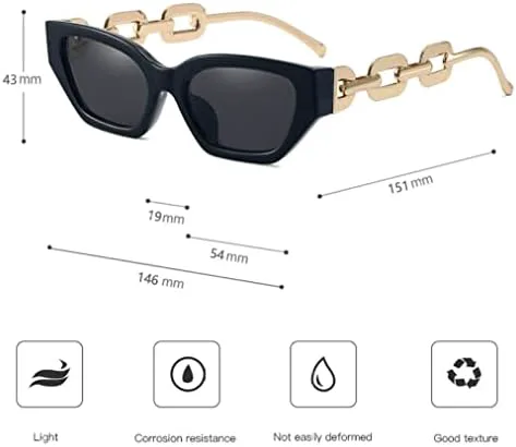 Винтажные солнцезащитные очки «кошачий глаз» 2026 года для женщин, с маленькой металлической цепочкой, элегантные очки, модные черные очки MTZJH, Gold Gray
Винтажные солнцезащитные очки «кошачий глаз» 2026 года для женщин, с маленькой металлической цепочкой, элегантные очки, модные черные очки MTZJH, Gold Gray
