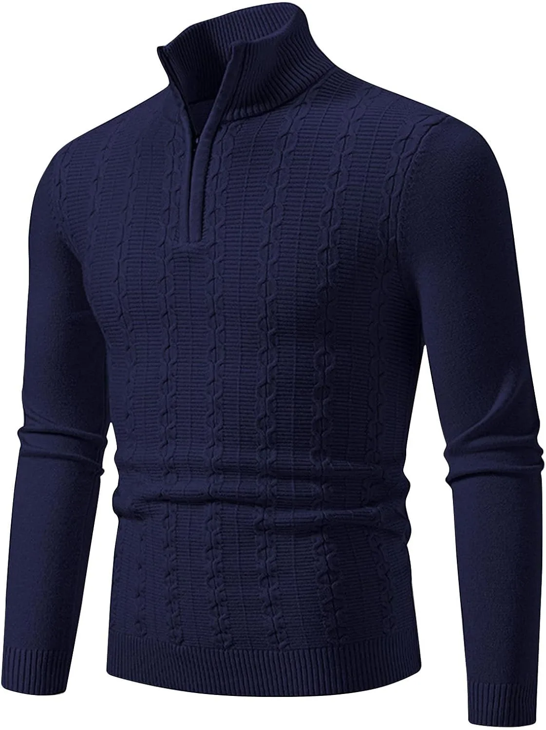 Dgoopd мужской пуловер с воротником стойкой, кабельная вязка, Slim Fit
Dgoopd мужской пуловер с воротником стойкой, кабельная вязка, Slim Fit